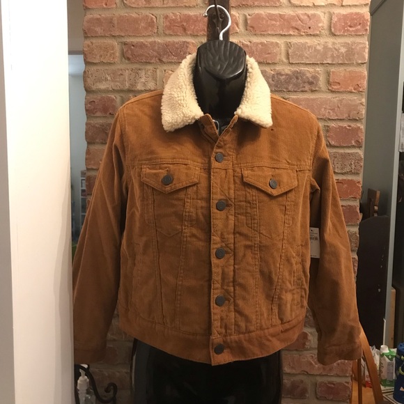 GAP Other - NWT GAP KIDS size L sherpa lined Corduroy jacket.